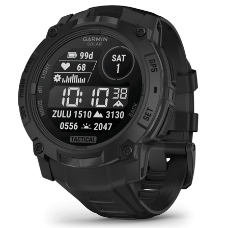 Garmin Instinct 3 50 mm Solar Tactical Edition Svart med Svart Armband