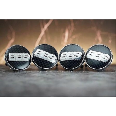 Bbs Svarta Kolfiber Fälgnav Kapslar Märken Emblem 60mm 4st-xindaren