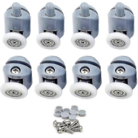 Suihkukaapin rullat 8 kpl Suihkukaapin rullat Liukuvat suihkukaapin rullat Kylpyhuoneen suihkukaapin rullat 23 mm