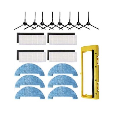 Til 360 C50 Robotstøvsuger Hoved Sidebørste Mop Hepa Filter Tilbehørssæt [DB]