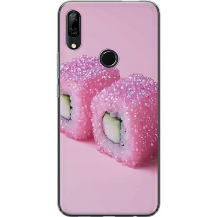 Kompatibel Mobilcover til Huawei P Smart Z Rosa sushi plakat Japansk mad rulle ris fisk rosa glitter kawaii æstetisk sød måtte design kunst