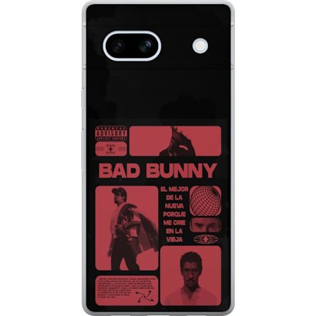 Kompatibelt Mobildeksel til Google Pixel 7a Bad Bunny NFL-inspirert skjoldlogo med amerikansk fotball og stjerner