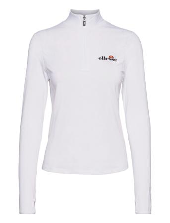 El Sofira 1/4 Zip Top Langærmet T-shirt Hvid Ellesse