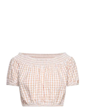Filippa Cot Poplin Off Shld Tp Beige French Connection