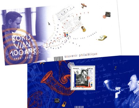 Frankrig 2020 - Boris Vian - Postfrisk miniark i folder