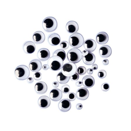 PLAYBOX Plastögon PET svart vit 300/fp - Lyreco - Skola och förskola - Hobbymaterial - Pyssel - Ögon