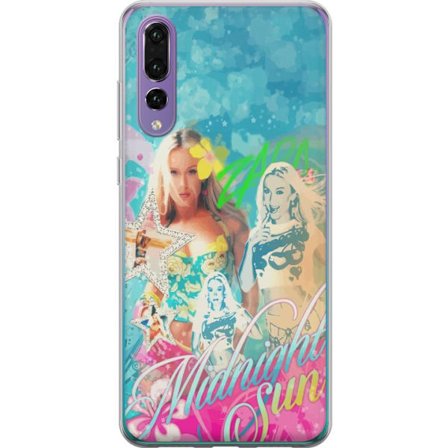 Kompatibel Mobilcover til Huawei P20 Pro Eventyrverden med Steve, Creeper og dyr i farverig blokgrafik