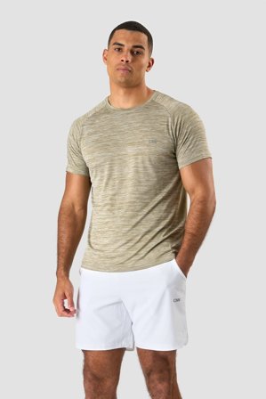 ICANIWILL - Workout Mesh T-shirt Men Light Green Melange - Miehet - Treenivaatteet ICIW:ltä