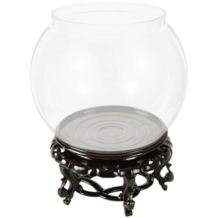 1 Set Klar Fiskskål Skrivbord Litet Akvarium Skrivbord Sköldpaddstank Skrivbord Fisk Tank med Bas