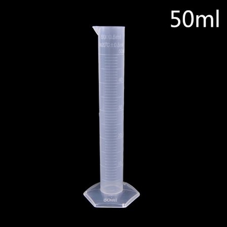 10/25/50/100/250ML Muovinen mittalasi laboratoriotesti G Kirkas 50ml