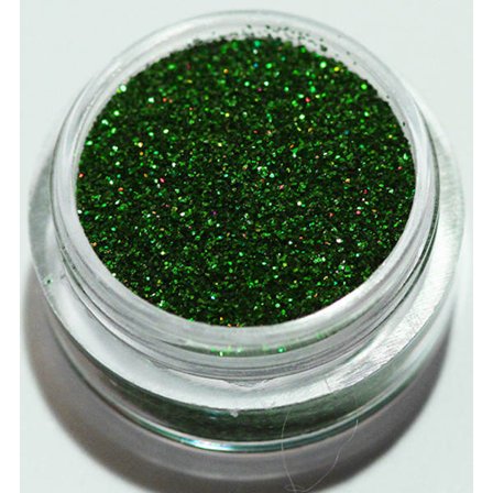 1 finkornet glitter Skogsgrønn