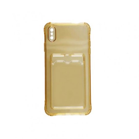 iPhone XR TPU Shockproof Protective Wallet Case Yellow