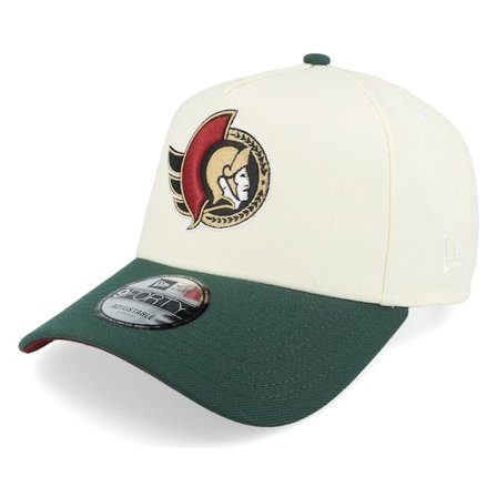 New Era - NHL Weiss Adjustable Cap - Hatstore Exclusive x Ottawa Senators 9FORTY Chome Dark Green A-Frame Adjustable @ Hatstore