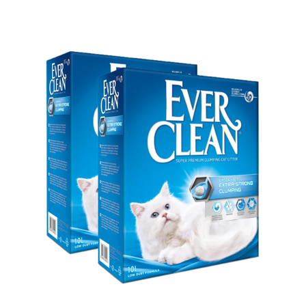 Ever Clean - Extra Strong Uparfymert - Kattesand 10 L x 2 - Katt - Kattesand & kattestrø - Klumpdannende kattesand - ZOO.no