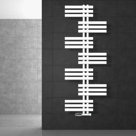 Badrumsradiator Leon 600x1600 Mm Vit Med Vägganslutningssats