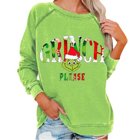 Dam Jultröja Grinch Vinter Långärmad Tröja C S