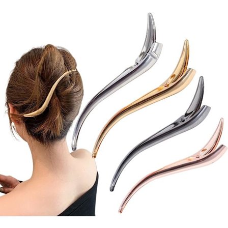 Metal hårklips til kvinder - Med gylden andebeak