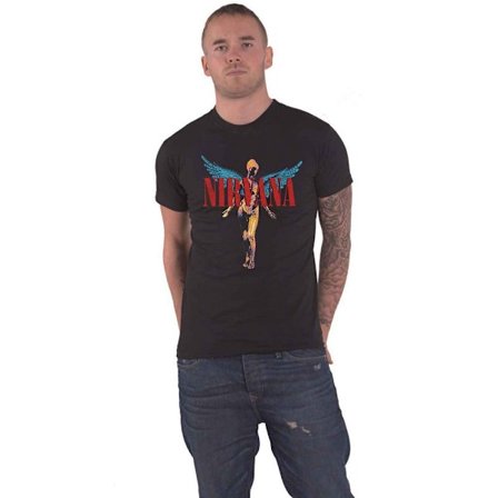 Nirvana Unisex Adult Angelic Plus T-Shirt 3XL Svart