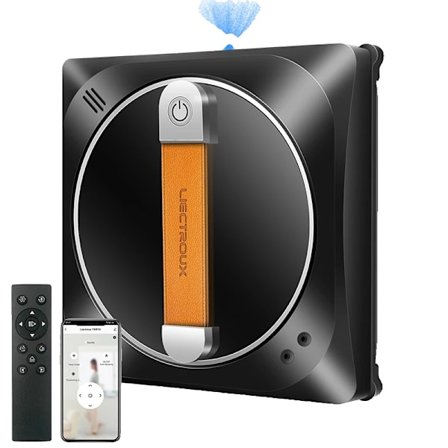 Fönsterputsrobot, 3000Pa sugkraft, smart APP-kontroll,Svart, Ja