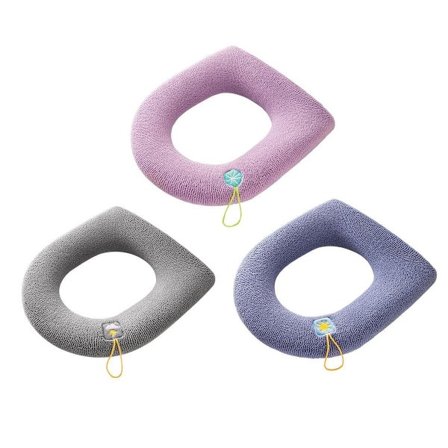 Mjuk Toalettsits Badrum Tvättbar Värmare Kudde Matta Överdrag Krok Nytt Lock Au Blå