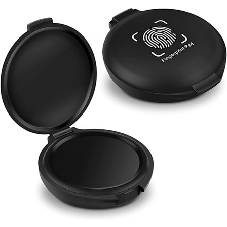 Stempelpude, 2 stk. fingeraftryksstempelpuder, stempelpude til fingeraftryk, stempelpude til stof, hurtigtørrende stempelpuder til notarartikler, 