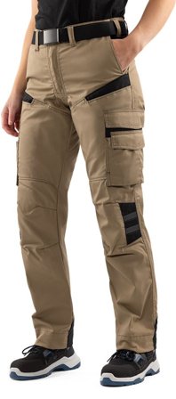 Arbetsbyxor Fristads Dam Byxa 2554 STFP, dam, Khaki/Svart Arbetskläder