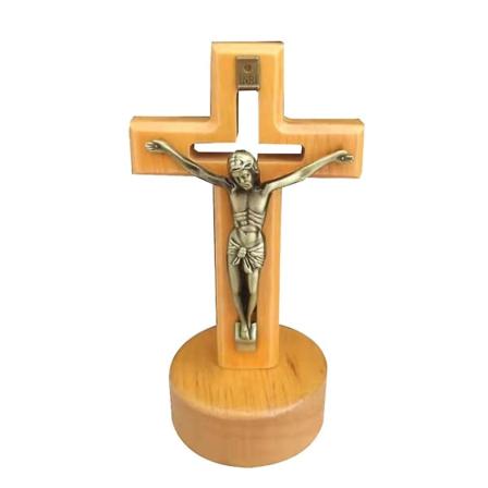 Hellig Bordkors Jesus Kristus På Stativ Kristne Kirke Figurer Dekoration