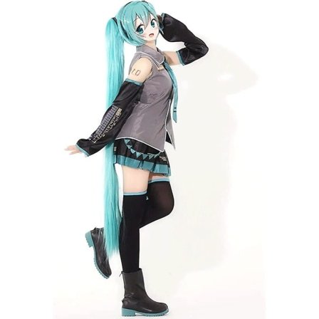 Kvinde Miku Cosplay Fest Kostume Halloween Show Kjole Tegneserie Kostumer Uniform Outfit Sæt S