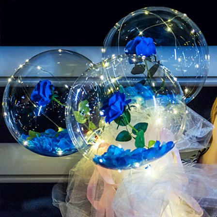 Den mest romantiska mors dag present LED lysande ballong ros bukett hem bröllopsfest dekor