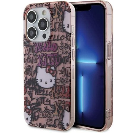 Hello Kitty IML Tags Graffiti-etui for iPhone 14 Pro - rosa