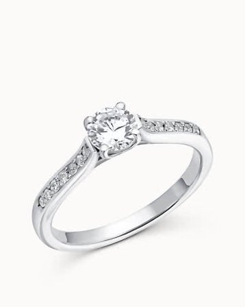 Sidestensring Evelyn 950 Platina - Forlovelsesringer & Gifteringer hos Vanbruun