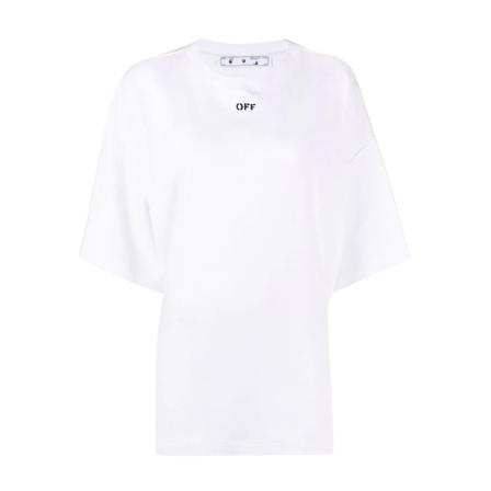Off White Logo Print T-Shirt Hvid, Dame T-shirts
