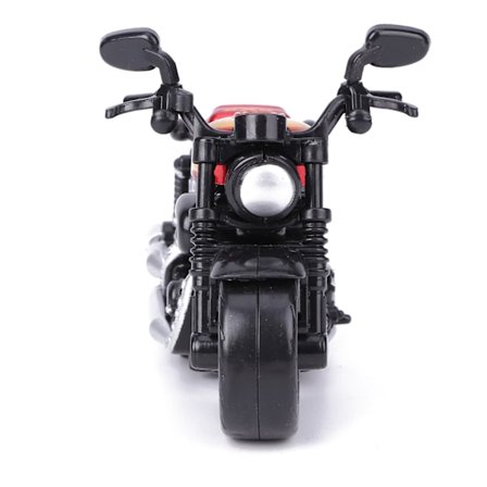 Leketøysmodell av legeringsmotorsykkel, svært simulert, barn, trekk tilbake kjøretøy leketøy (rød)