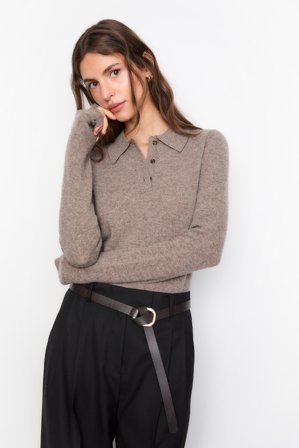 CAMILLA PIHL - Jolanda Knit - Dark Taupe Melange SizeXS