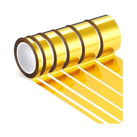 DIY Tejp Metall och Papper Spegeltejp Förpackningstejp Hantverk Självhäftande Polyesterfilmtejp 35m