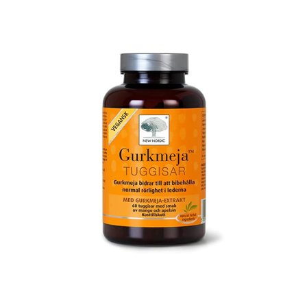 New Nordic Gurkmeja Tuggisar 60 tabletter