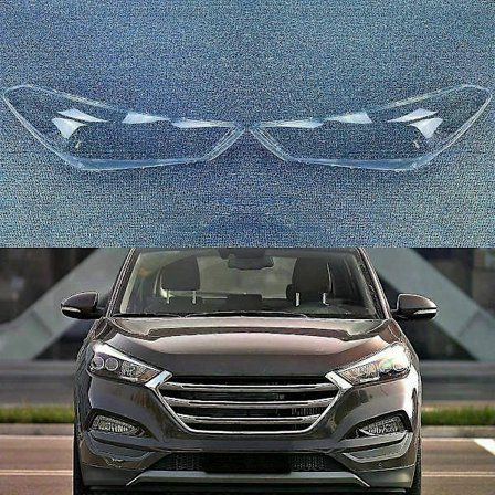 Høykvalitets frontlyktdeksel for Hyundai Tucson 2015 2016 2017 2018, transparent PC-materiale