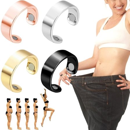 Magnetisk ring för lymfdränage, ring för lymfdränage, magnetisk ring för lymfdränage för män och kvinnor, 4 st