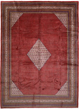 Tapis Sarough Mir 302X410 Rouge/Rouge Foncé Grand (Laine, )