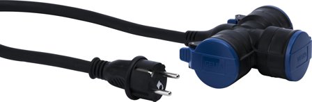 Gelia 4003422521 Grenuttag 3-vägars, 25 m, IP44, Anslutningsdon & kablar