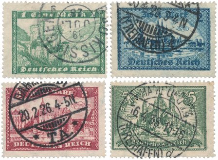 Tyske Rige 1924 - MICHEL 364-367 - Stemplet