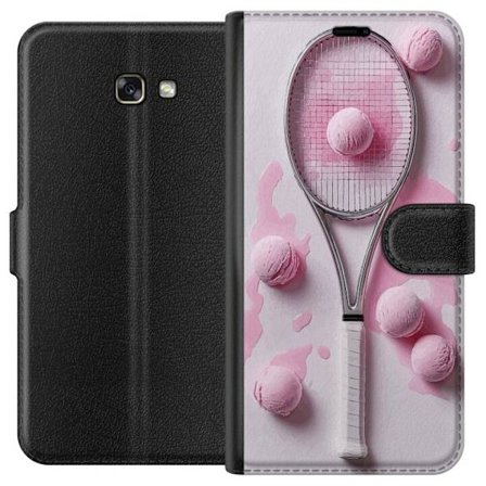Kompatibel Tegnebogsetui til Samsung Samsung Galaxy A3 (2017) Rosa glaskugler og tennisketsjer i et kreativt stillbillede med legende popfølelse og m