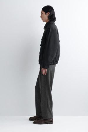 COS Padded Nylon Harrington Jacket in Black - Men