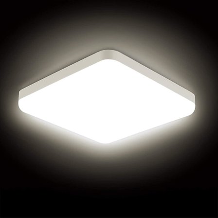 30w LED Taklampe Vanntett Ip56 2400lm Kaldhvit 6500k, 25cm