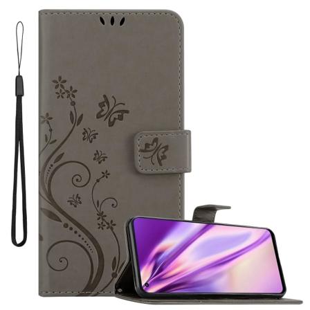 Oppo Reno6 5G Cover Case Case -kuvioinen ja telinetoiminto ja korttipaikka FLORAL TURQUOISE