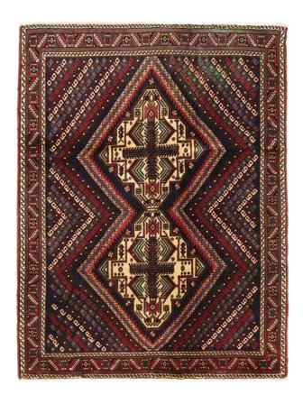 Afshar Shahre Babak Rug 130X170 Black/Brown Wool, Persia