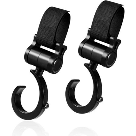 Barnevognskroge til at hænge dine indkøbsposer på, barnevognstilbehør, barnevognskroge til barnevogn. 2-pak Universal Adapter Krog til Hjul [BR]