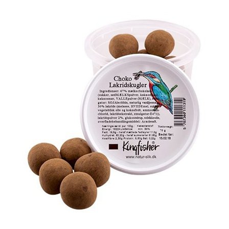 Kingfisher Choko Lakridskugler 70 g, Helse & Madvarer, Snacks, Chokolade
