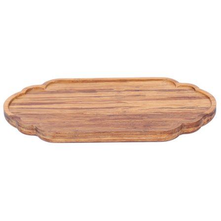 Enkel tebakke i bambus til servering af te, tallerken, underkop, til hjemmet, kontoret, køkkenet, køkkenredskaber, gaver