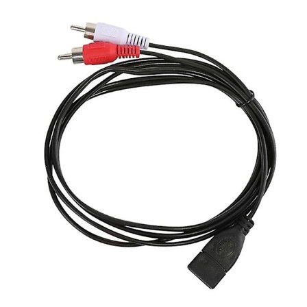 1,5m USB A Hun Socket til 2 RCA Han Stik Audio Video Forlængerkabel